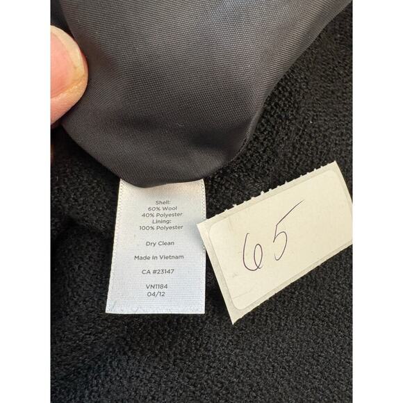 Talbots Petites Pencil Black Wool Blend Skirt Boucle Textured Career Women's 8 - Picture 7 of 7